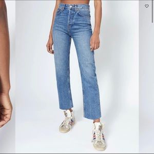 RE/DONE Comfort Stretch High Rise Stove Pipe Jeans